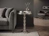 Beistelltisch Silber 40cm Aluminium Tisch Rund - Anstelltisch Raw Finish - Design Wohnzimmertisch Dekotisch - Metalltisch Orientalisch Modern - Sofatisch Couchtisch Handmade Bild 3
