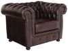 Einsitzer-Sofa Chesterfield Liverpool aus echtem Rindsleder New Red Bild 3