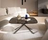 Couchtisch Edge Boot 90x90 cm Keramik Emperador Extra Lucidato Dunkelbraun Sarity Edelstahl gebürstet Bild 2