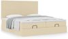 vidaXL Ottoman-Bett mit Matratzen Creme 180x200 cm Stoff 3313676 Bild 4