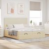 vidaXL Ottoman-Bett mit Matratzen Creme 180x200 cm Stoff 3313676 Bild 3