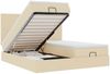 vidaXL Ottoman-Bett mit Matratzen Creme 180x200 cm Stoff 3313676 Bild 2