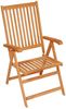 vidaXL Gartenstühle 2 Stk. Rote Karomuster Kissen Massivholz Teak 3062389 Bild 4