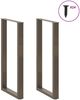 vidaXL Bartischbeine U-Form 2 Stk. Naturstahl 60x(110-111) cm Stahl 4013251 Bild 3