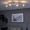 Deckenleuchte, Stahl, chrom grau, Spots schwenkbar, L 85 cm Bild 3