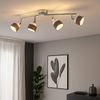 Deckenleuchte, Stahl, chrom grau, Spots schwenkbar, L 85 cm Bild 2
