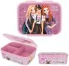 Depesche 13257 TOPModel Rebel Kitty - Brotdose in Lila, mit Model Motiv und Leo Muster, Lunchbox mit 3 Fächern und transparentem Deckel Bild 2