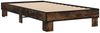 vidaXL Bettgestell Räuchereiche 75x190 cm Holzwerkstoff und Metall 845879 Bild 3