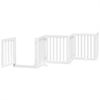 vidaXL 15-tlg. Hundetor mit Tür Faltbar Weiß 750 cm Pappelholz 3155649 Bild 4