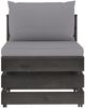vidaXL Modulares Mittelsofa mit Kissen Grau Imprägniertes Holz 3068121 Bild 4