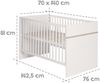 roba Kindermöbelset 'Moritz' - 3-teilig - Kinderbett 70 x 140 cm - Wickelkommode - Schrank - Weiß Bild 4