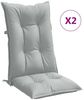 vidaXL Hochlehner-Auflagen 2 Stk. Melange Hellgrau 120x50x7 cm Stoff 4002346 Bild 2