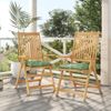 vidaXL Stuhlkissen 2 Stk. Blattmuster 40x40x7 cm Stoff 361498 Bild 2