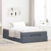 vidaXL Ottoman-Bett mit Matratze Dunkelgrau 120x200 cm Samt 3311178 Bild 3