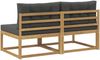 vidaXL 2 Stück Outdoor Mittelsofa Polyester Weiß 901543 Bild 5