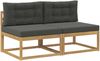 vidaXL 2 Stück Outdoor Mittelsofa Polyester Weiß 901543 Bild 2