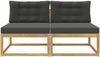 vidaXL 2 Stück Outdoor Mittelsofa Polyester Weiß 901543 Bild 3