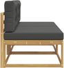 vidaXL 2 Stück Outdoor Mittelsofa Polyester Weiß 901543 Bild 4