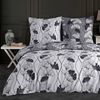 Buymax Bettwäsche Cornelia, Renforce: 100% Baumwolle, 2 teilig, 135x200 cm, mit Reißverschluss, Bettbezug-Set, Blumen, Grau, Schwarz Bild 2