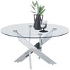 Couchtisch Kopenhagen in Glas und Chrom rund 80 cm Bild 5