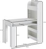 FINEBUY Kinderschreibtisch FB72007 (Weiß 90x50x110 cm, Maltisch Kinderzimmer mit Regal), Kindertisch Modern, Schülerschreibtisch Stauraum Bild 3