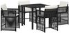 vidaXL Garten Essgruppe 5 pcs Schwarz Poly-Rattan 3380769 Bild 2