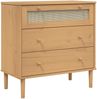 vidaXL Schubladenkommode SENJA Rattan-Look Braun 80x40x80 Kiefernholz 358022 Bild 2