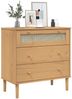 vidaXL Schubladenkommode SENJA Rattan-Look Braun 80x40x80 Kiefernholz 358022 Bild 3