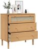 vidaXL Schubladenkommode SENJA Rattan-Look Braun 80x40x80 Kiefernholz 358022 Bild 4