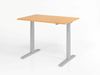 Sitz-Steh-Schreibtisch elektrisch 120x80 cm Buche/Silber Bild 2