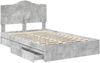 vidaXL Aufbewahrungsbett Beton Grau 135 x 190 cm Holzwerkstoff 3413516 Bild 5
