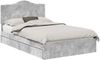vidaXL Aufbewahrungsbett Beton Grau 135 x 190 cm Holzwerkstoff 3413516 Bild 2