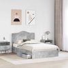vidaXL Aufbewahrungsbett Beton Grau 135 x 190 cm Holzwerkstoff 3413516 Bild 3