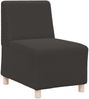 vidaXL Modulares Armfreies Sofa Dunkelgrau Wollähnlicher Stoff 4108505 Bild 2