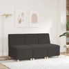 vidaXL Modulares Armfreies Sofa Dunkelgrau Wollähnlicher Stoff 4108505 Bild 3