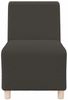 vidaXL Modulares Armfreies Sofa Dunkelgrau Wollähnlicher Stoff 4108505 Bild 4
