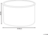 Pouf ZIKRIA Samtstoff Pfirsichrosa Bild 2
