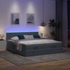 vidaXL Ottoman-Bett mit Matratzen & LEDs Dunkelgrau 160x200 cm Samt 3312918 Bild 3