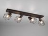 Industrial Deckenstrahler NARDA 4-flammig Gitter Rost-Optik, Breite 70cm Bild 3
