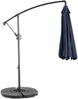 Flieks Sonnenschirm 294 x 294 cm, Kurbel & Neigefunktion, Ampelschirm mit UPF50+, Wasserabweisend, 8 Streben, Stahl + Polyester, Marineblau Bild 3