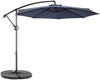 Flieks Sonnenschirm 294 x 294 cm, Kurbel & Neigefunktion, Ampelschirm mit UPF50+, Wasserabweisend, 8 Streben, Stahl + Polyester, Marineblau Bild 2