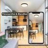 ZMH LED Deckenleuchte Wohnzimmer Ø21cm 12W Deckenlampe Rund für Flur Schlafzimmer Augenschutz, 3000K Warmweiß, Schwarz Kellerlampe Bild 2