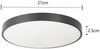 ZMH LED Deckenleuchte Wohnzimmer Ø21cm 12W Deckenlampe Rund für Flur Schlafzimmer Augenschutz, 3000K Warmweiß, Schwarz Kellerlampe Bild 4