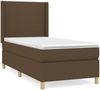 vidaXL Boxspringbett mit Matratze Stoff Dunkelbraun 80x200 cm, Härtegrad: H2 [3131788] Bild 2