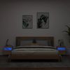 vidaXL TV-Wandschränke mit LED-Leuchten 2 Stk. Sonoma-Eiche 40x30x40cm 837174 Bild 3