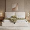 Polsterbett,Doppelbett,180x200 cm,hydraulisches Funktionsbett,Bett mit Lattenrost, Kopfteil, gepolstertes Kopfteil, Beige, samt Bild 4