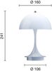 Panthella 160 tragbare Tischleuchte Opal pale blue Bild 3