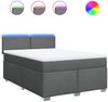 vidaXL Boxspringbett mit Matratze Dunkelgrau 140x190 cm Stoff 3288177 Bild 2