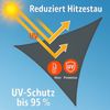 BURI Sonnensegel Dreieckig 510x524x509cm Dunkelgrau / Anthrazit | UV-Schutz 50+ & Wasserabweisend | Robustes Polyester mit Spannseilen | Ideal für Garten, Balkon, Terrasse & Camping Bild 4