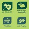 BURI Sonnensegel Dreieckig 510x524x509cm Dunkelgrau / Anthrazit | UV-Schutz 50+ & Wasserabweisend | Robustes Polyester mit Spannseilen | Ideal für Garten, Balkon, Terrasse & Camping Bild 5